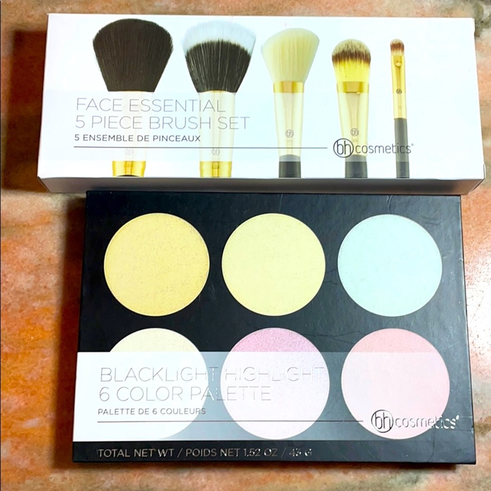 BH COSMETICS Highlight palette & 5pc brush set